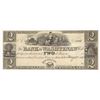 Image 1 : 1835 $2 The Bank of Washtenaw Obsolete Bank Note