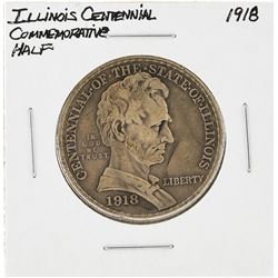 1918 Illinois Centennial Commemorative Half Dollar Coin