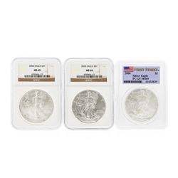 2004-2006 $1 American Silver Eagle Coin Set NGC & PCGS MS69