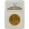 Image 1 : 1914-D $20 St. Gaudens Double Eagle Gold Coin NGC MS65