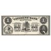 Image 1 : 1800s $1 The Citizens Bank of Louisiana Obsolete Bank Note