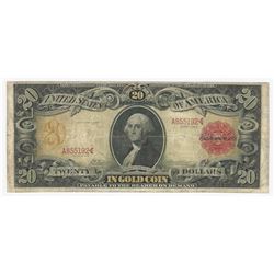 1905 $20 Gold Certificate Note