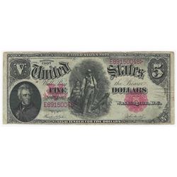 1907 $5 Large Size Woodchopper Legal Tender Note