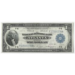 1918 $1 Federal Reserve Bank of Atlanta National Currency Note