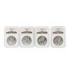 Image 1 : 2000-2003 $1 American Silver Eagle Coin Set NGC MS69
