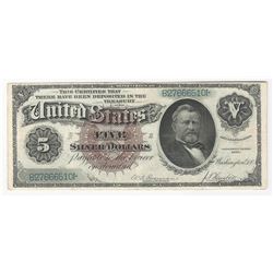 1886 $5 Silver Certificate Currency Note FR-263