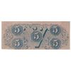 Image 2 : 1862 $5 The Confederate States of America Note