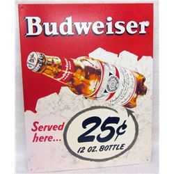 BUDWEISER TIN SIGN