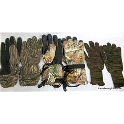 SIX PAIRS CAMO GLOVES
