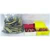 Image 1 : BOX LOT RIFLE BRASS AND 30 CAL BULLETS