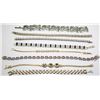 Image 1 : 8 Fashion Bracelets - 2 Sterling Silver - Assorted Styles