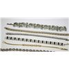 Image 2 : 8 Fashion Bracelets - 2 Sterling Silver - Assorted Styles