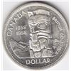 1958 Canada Silver $1 Dollar Coin - MS-64, Lustre!