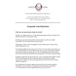 T-6 7 DAYS FOR 2 HUNTERS WITH WHITE LION SAFARIS IN RSA 2016-17