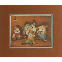 Dopey, Doc, Sleepy, Bashful, and Happy production cel from Snow White and the Seven Dwarfs