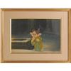 Image 1 : Dopey production cel and production background from Snow White and the Seven Dwarfs