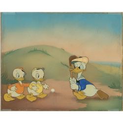 Donald Duck and Nephews production cel from Donald’s Golf Game