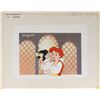 Image 1 : Ariel and Baby production cel, production background, and production drawing from The Little Mermaid