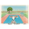 Image 1 : Snoopy production cels and production background from Milkbone TV commercial