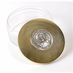 Stockholm 1912 Summer Olympics Silver and Glass Jar