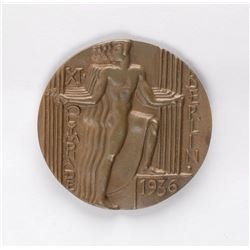 Berlin 1936 Summer Olympics Bistre Brown Bronze Participation Medal