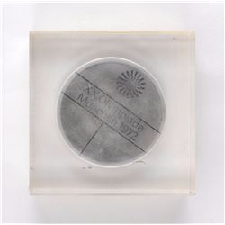 Munich 1972 Summer Olympics Steel Participation Medal