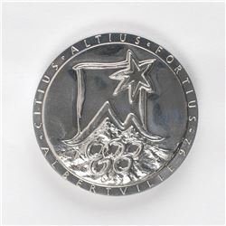 Albertville 1992 Winter Olympics Chrome-Plated Steel Participation Medal