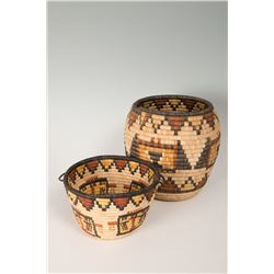 Two Hopi Coiled Baskets