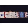 Image 1 : Sioux Beaded Child's Blanket Strip on Trade Cloth, 42" x 3"