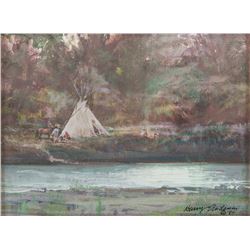 Harry Anderson, oil on board