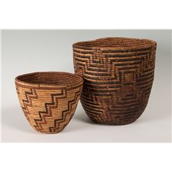 Pair of Klickitat and Salish baskets