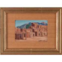 Albert Lujan, oil on board