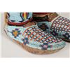 Image 2 : Nez Perce Fully Beaded Woman's Hightop Moccasins with Leggings, 10" long