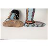 Image 5 : Nez Perce Fully Beaded Woman's Hightop Moccasins with Leggings, 10" long