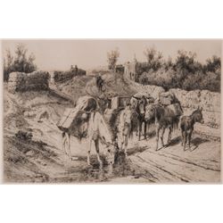 Peter Moran, etching