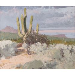 Len Chmiel, oil on board