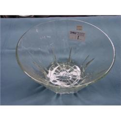 ETCHED GLASS SALAD BOWL