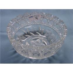 ETCHED GLASS SALAD BOWL