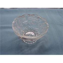 ZAJECAR ETCHED CRYSTAL CANDY DISH