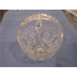 CUT & PRESSED GLASS BASKET