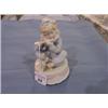 Image 1 : PORCELAIN DE CUERNAVAGA MUSIC BOX OF CHILD CLOWN WITH DOG