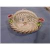 Image 1 : CAPODIMONTE WOVEN BASKET WITH ROSES