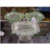 Image 1 : 3EA. PRESSED DEPRESSION GLASS RELISH COMPOTES