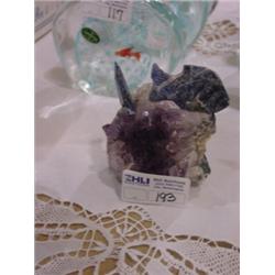 AMETHYST QUARTZ W/FISH PAPER WEIGHT