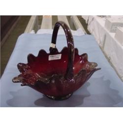 CRANBERTY GLASS BASKET
