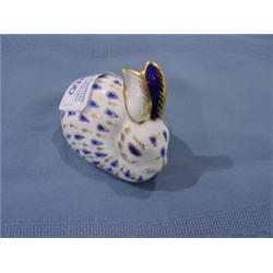 ROYAL CRN DERBY ENGLISH BONE CHINA HAND PAINTED BUNNY