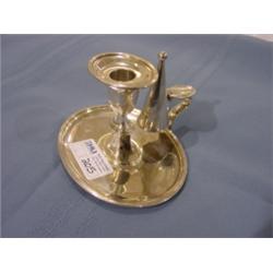 ENGLISH SILVER PLATE 4" CANDLESTICKS W/SNUFFERS-DRIPS