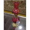 Image 1 : BRASS & CRANBERRY KEROSENE LANTERN