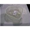 Image 1 : BEADED GLASS RELISH DISH W/HANDLE