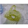 Image 1 : YELLOW HAND BLOWN BASKET